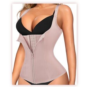 Women’s Waist Trainer Corset Beige 4XL Tummy Control Workout Body Shaper